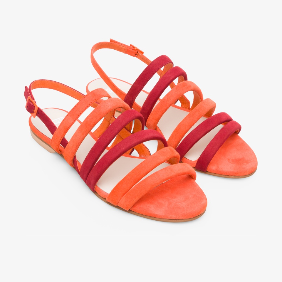 Sandalias Camper Twins Mujer - Rojas/Naranjas | Camper Mexico + 1529RLYBD